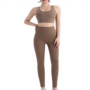 High Quality Women's Sleeveless 2-Piece High Stretch <b>Yoga</b> <b>Set</b> Active Sport Workout Gear Solid Breathable Spandex/Polyester - Product Image 1