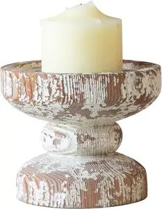 wholesale supplier Hand Crafted Wooden Candle Holders Pillar Tea Light Stand for Candlesticks Candle Centerpieces Tables