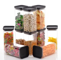 Conteneur de stockage hermétique en plastique de qualité alimentaire de 1100 ml avec bouton poussoir, sans BPA, compatible lave-vaisselle et congélateur, vente en gros pour la cuisine