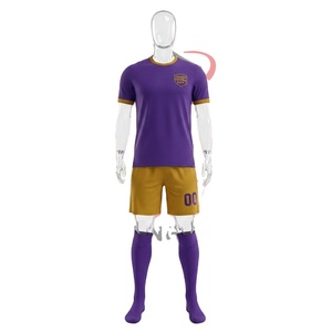 Ensemble complet d'uniformes de football, tissu en polyester léger, tailles et couleurs personnalisées - Product Image 1