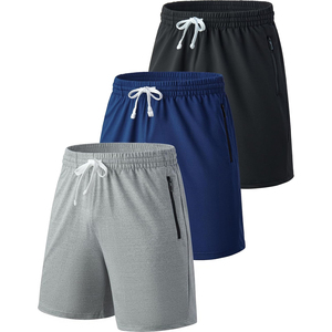 Qualité supérieure été solide poche zippée couleur hommes athlétique Jogging Shorts respirant décontracté genou longueur Shorts - Product Image 4