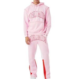 Survêtements pour hommes Veste à capuche zippée et pantalon de jogging pour l'entraînement physique Tenue de sport décontractée - Product Image 1
