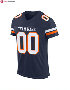 Maillot de football américain imprimé par sublimation de haute qualité chemise à col en V maillot de football personnalisé - Product Image 5