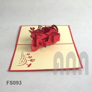 OEM Stock Ready 3D Pop-Up Side Car Tarjeta de felicitación de papel personalizable-Recuerdo de cumpleaños del día de San Valentín con impresión Offset - Product Image 2