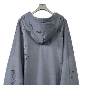 Conjunto de 2 Piezas de Ropa Deportiva de Invierno con Logotipo Personalizado, Impresión Digital, Lavado Ácido, Pantalones Deportivos Unisex, Sudadera con Cierre y Capucha - Product Image 5