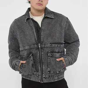 Vente en gros Veste en jean pour hommes Vêtements de ville élégants et décontractés avec impression de logo personnalisé disponible OEM Veste d'hiver - Product Image 4