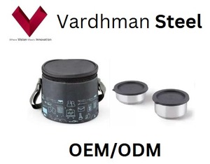 Boîte à lunch isolée en acier inoxydable à double paroi chauffable et étanche sans BPA 2 conteneurs écologiques - Product Image 5