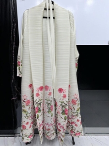 Best Quality Women Cotton Kaftan Dress Handmade Turkish Floor Length Long Sleeve Soft Breathable Fabric Loose Fit Casual Party - Product Image 2