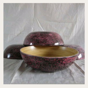 Cuenco de bambú duradero de alta calidad para una vida ecológica, cuenco de bambú hecho a mano con grano elegante, perfecto para hogares, cafeterías o decoración - Product Image 4