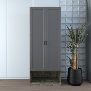 Armario Independiente de Madera de Caucho TQA68017 de Diseño Minimalista con Puertas Abatibles y Acabado para Vestidor, Apartamento o Dormitorio - Product Image 6