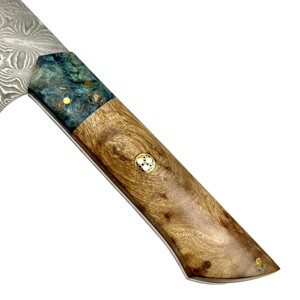 มีดเชฟสไตล์ญี่ปุ่นทำจากเหล็กดามัสกัสสีขาวไม้เงาสแตนเลส - Product Image 3