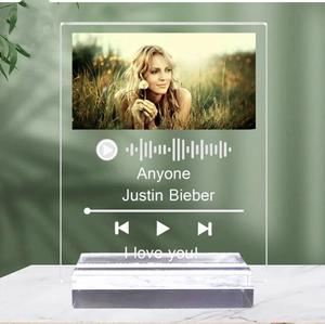 Marco de fotos personalizado con temática de reproductor de música personalizable para recuerdos preciados y regalos únicos - Product Image 3