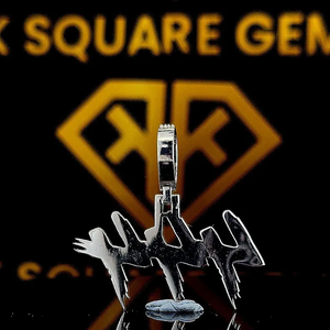 Pendentif Hip Hop numéro personnalisé, pendentif numéro Hip Hop pour homme, pendentif Moissanite, bijoux Ice Out Hip Hop, argent 925 - Product Image 2