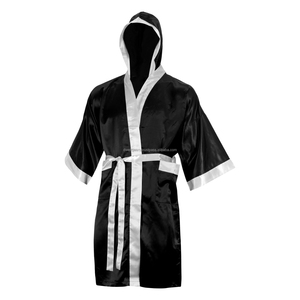 Robes de boxe personnalisées en satin à capuche pour la marche au ring – Qualité supérieure, respirantes, équipement de combat - Product Image 5