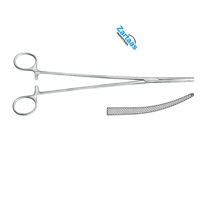 Fórceps de arteria Bengolea de acero inoxidable de alta calidad curvo 8 pulgadas 1x2 dientes instrumentos quirúrgicos fabricante y exportador - Product Image 6