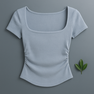 Tops courts personnalisés pour femmes, crop top côtelé, tops courts pour femmes, vêtements d'été pour femmes - Product Image 4