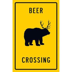 Beer Crossing Yard & Lawn Sign <b>Poster</b> - Product Image 1