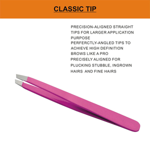 Premium Durable Stainless Steel Eyebrow <b>Tweezers</b> Pointed Tip Eco-Friendly Lightweight Reusable Beauty Salon Use Customized Logo - Product Image 5