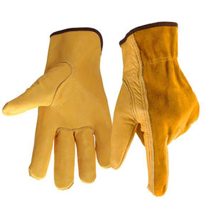 ถุงมือนิรภัยหนังวัวแท้ดีไซน์เพื่อการป้องกันการขับขี่ - Product Image 1