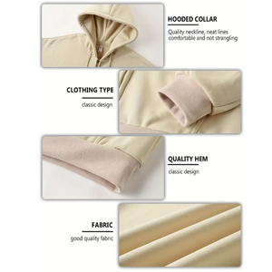 เสื้อฮู้ดดี้ผู้ชายทรงโอเวอร์ไซส์สำหรับฤดูใบไม้ร่วง ผ้าฝ้าย 100% พิมพ์ลายกราฟิกตามสั่ง พร้อมโลโก้พัฟพิมพ์ลายจุด คอฮู้ดมีสไตล์ เสื้อคลุมโอเวอร์ไซส์ - Product Image 5