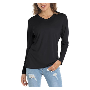 Camisas de sol UPF50 + Traje de baño Top Only Rash Guard Camisas para mujeres Manga larga con agujeros para los pulgares - Product Image 1