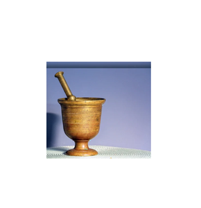 Mortier et pilon en laiton de luxe pour le concassage et le broyage d'épices ustensiles de cuisine que les restaurants utilisent à un prix abordable - Product Image 1