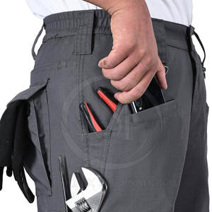 Pantalon cargo pour homme personnalisé, 100% coton, matériau durable et respirant, taille plus, style décontracté à devant plat, service OEM, marque privée - Product Image 5