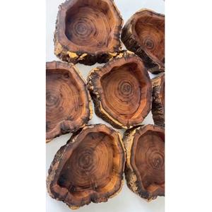 Support de bougie en bois massif brun naturel de qualité supérieure fait à la main pour mariage, fête de Noël, décoration de la maison, prix bas - Product Image 2