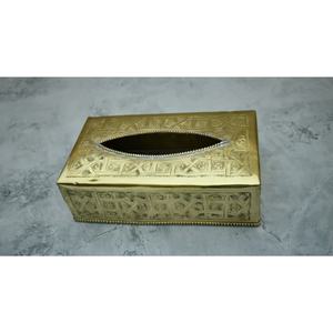 Antique Design Tableware <b>Tissue</b> Box Holder Made of Solid Brass Rectangle Engraved <b>Tissue</b> Box for <b>Wedding</b> Party Events Use - Product Image 4
