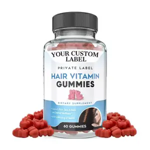 Vitamina gummies para cabelo, pêlo de cuidado com o cabelo, vitamina, melhora o desempenho da pele, aumento da força das unhas, nutriente B-6 B-12 biotin, folate