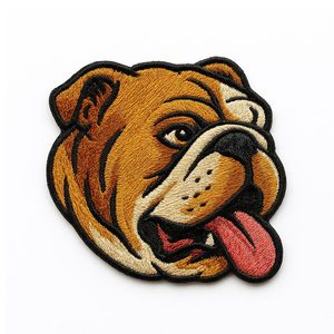 แผ่นปักลายรูปสัตว์บูลด็อกน่ารักแผ่นปะออกแบบได้ตามต้องการ - Product Image 1