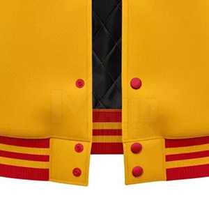 Veste d'hiver Dernière conception Custom Made Men Lettermen Fleece Jacket Lightweight Best Material Men Lettermen Jacket For Sale Veste d'hiver surdimensionnée pour hommes - Product Image 6