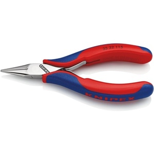 Pince à sertir électronique KNIPEX, longueur totale 115 mm, mâchoires plates et rondes, forme 2, poignées multi-composants pour la pêche - Product Image 1