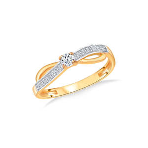 แหวนพลอยชุบทองคำ 14K รอยัลเครสต์สำหรับผู้หญิง-เพทาย หยก ทับทิม และมุก - Product Image 2