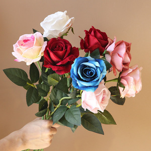 <span class=keywords><strong>Rose</strong></span> artificielle en latex à toucher réel, tige unique, pour décoration intérieure/extérieure, Fête des Mères, Nouvel An Chinois, Thanksgiving - Vente chaude - Product Image 1