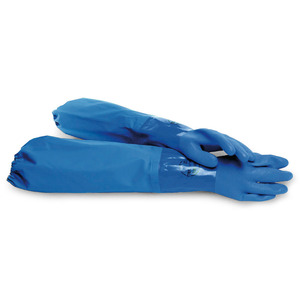 Guanti in cotone per sostanze chimiche, con polsino in PVC sigillato a caldo, Categoria III, Taglia 9, Confezione = 1 paio - Product Image 1