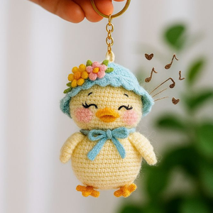 สัตว์โครเชต์ขนาดเล็กสำหรับการตกแต่งกระเป๋าเป้สะพายหลัง: พวงกุญแจโครเชต์สัตว์เลี้ยงทำด้วยมือเสน่ห์ของอุปกรณ์เสริมการออกแบบน่ารัก - Product Image 3