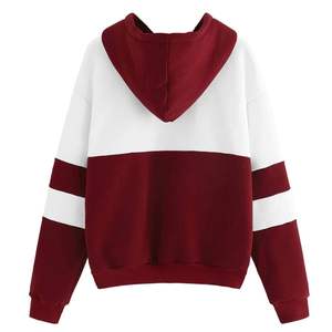 Trend <b>Red</b> Cropped <b>Top</b> Hoodie 100% <b>High</b> Quality Thick Fleece Winter Sweatshirt Warm Export - Product Image 2
