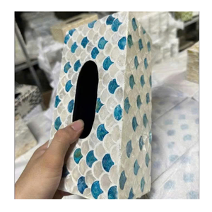 Boîte à mouchoirs décorative en nacre de qualité supérieure, fabriquée à la main au Vietnam - Product Image 2