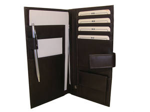 Portefeuille de voyage en cuir, grand format, pour documents - Product Image 2