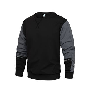 Sweatshirts à col haut pour hommes avec capuche ample Style tendance Polyester/coton Teint uni pour l'hiver - Product Image 5