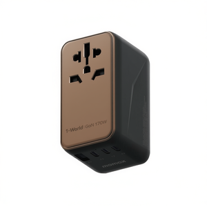 Adaptador de Viaje de Carga Rápida MOMAX UA17 GaN 1-World, Enchufe Global PD170W - Product Image 2