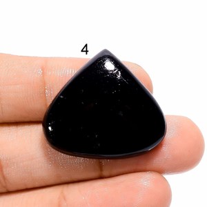 Calidad Premium 100% ónix negro Natural corte suelto piedra preciosa PIEDRA DE ónix negro regalo para ella negro ónix cristal piedra preciosa cabina a granel - Product Image 4