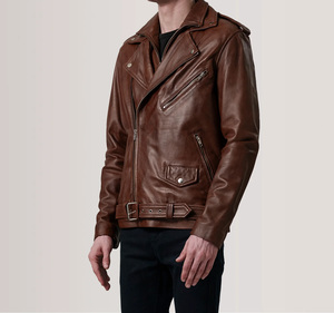 Nouvelle Vente Flash Veste en Cuir à Col Montant Personnalisée avec Logo pour Hommes Casual Imperméable Respirante Lavable Solide Haute Qualité - Product Image 3