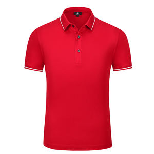 Venta al por mayor de los hombres de negocios de moda camiseta personalizada de verano nueva manga corta para Polo antiarrugas transpirable 'Ice Silk' sólido - Product Image 4