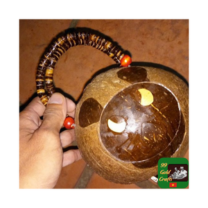 Monedero de cáscara de coco para mujer hecho a mano con artesanía artística textura natural duradero para uso diario y ecológico - Product Image 4