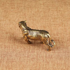 Elegant Copper Animal <b>Statue</b> Handmade Metal Figurine for Desktop Shelf Decor - Product Image 3