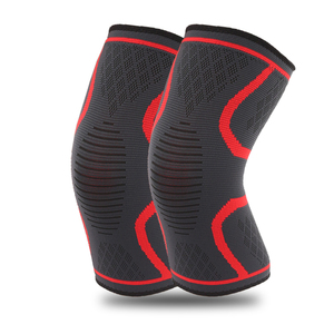 Meilleur manchon de compression du genou unisexe en nylon avec logo personnalisé pour l'haltérophilie à faible quantité minimale de commande 2 paires et service OEM - Product Image 1