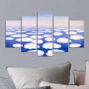 Arte Impreso en Lienzo: Sueños Surreales de Nubes Flotantes para Decoración Moderna, SET DE 5 LIEÑOS SURTIDOS - Product Image 1