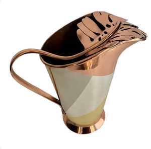 Jarra de agua personalizada, jarra de metal de acero inoxidable, jarra con acabado plateado brillante de la mejor calidad, mango de metal, cocina casera - Product Image 4